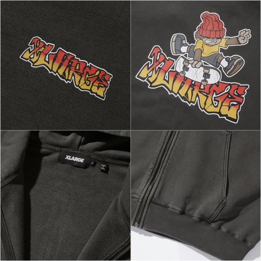 xlarge パーカー SLANTED OG ZIP HOODED SWEATSHIRT（パーカー）｜XLARGE（エクストラ