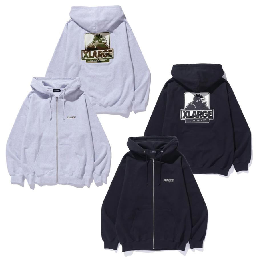 XLARGE（エクストラ ラージ） 全2色 ジップパーカー OG BOX ZIP UP