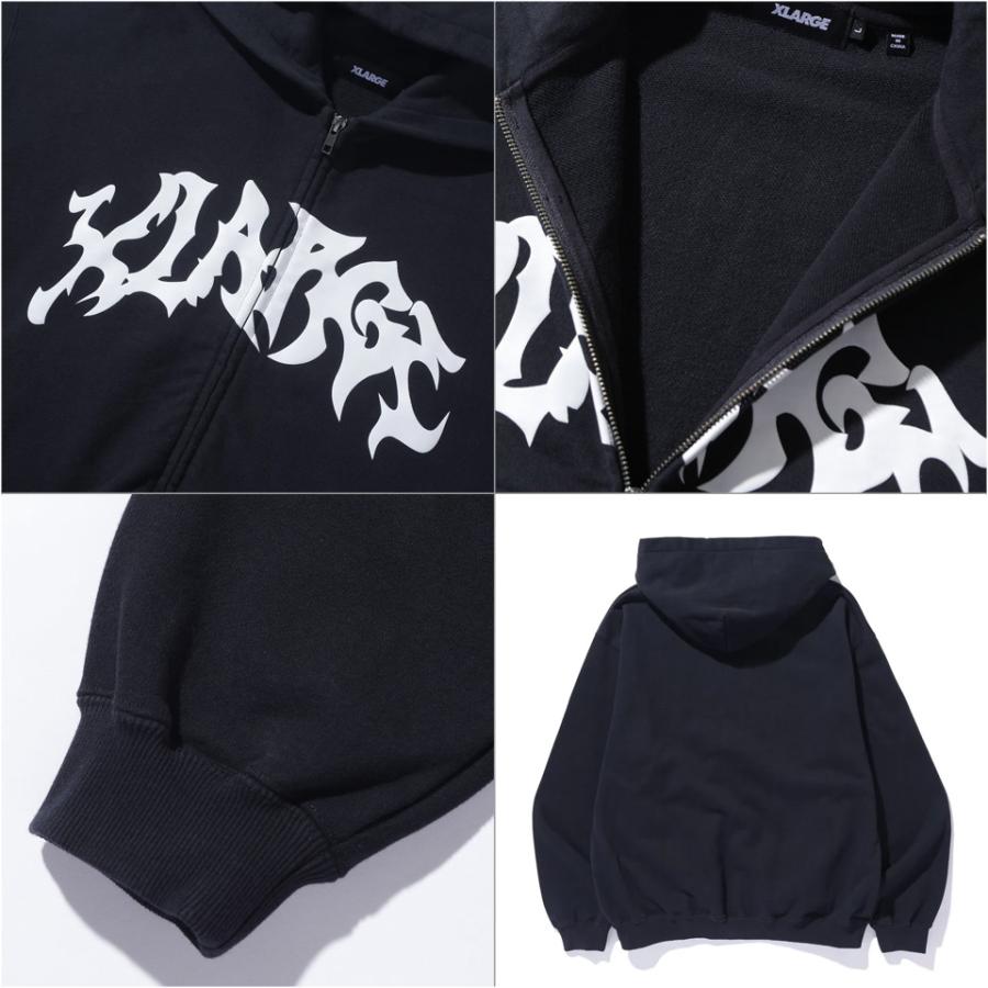 XLARGE（エクストラ ラージ） ジップパーカー DISTORTED LOGO ZIP UP