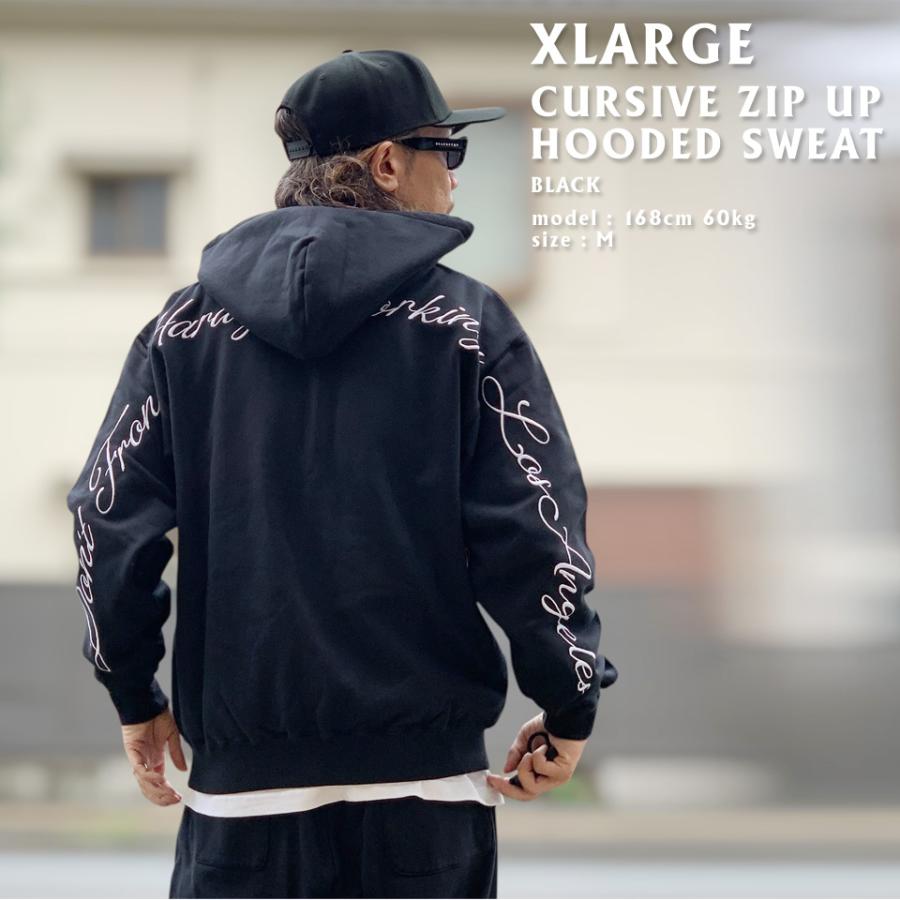 シュプリーム　ブラック　ジップパーカー　XLARGE XLARGE（エクストラ ラージ） ジップパーカー CURSIVE ZIP UP HOODED