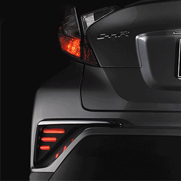 C-HR ZYX10 NGX50 前期 LED リフレクター ガーニッシュ 外装 カスタム パーツ リア メッキ ドレスアップ カー用品_4