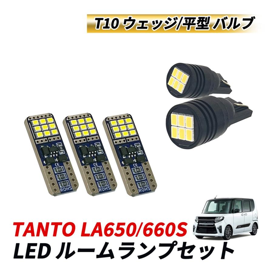 ダイハツ タント◎H4 ヘッドライト T10 LED ルームランプ 13個セット タント LA650S LA660S ルームランプセット LED センターランプ