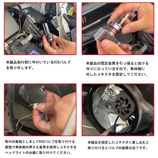 エリシオンプレステージ パーツ D2S LEDヘッドライト バルブ LED化 HID