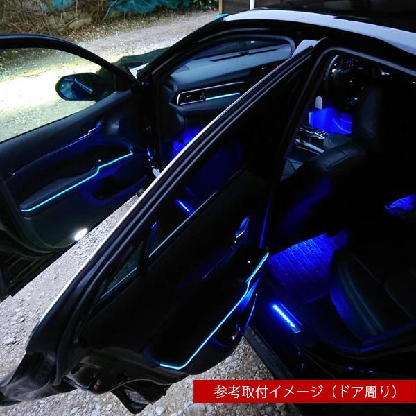 LEDテープライト 車 12V ELワイヤー 車 テープライト ライト ELネオン ネオンチューブテープライト ブルー ホワイト レッド ピンク グリーン アンバー 間接照明｜mr1｜11