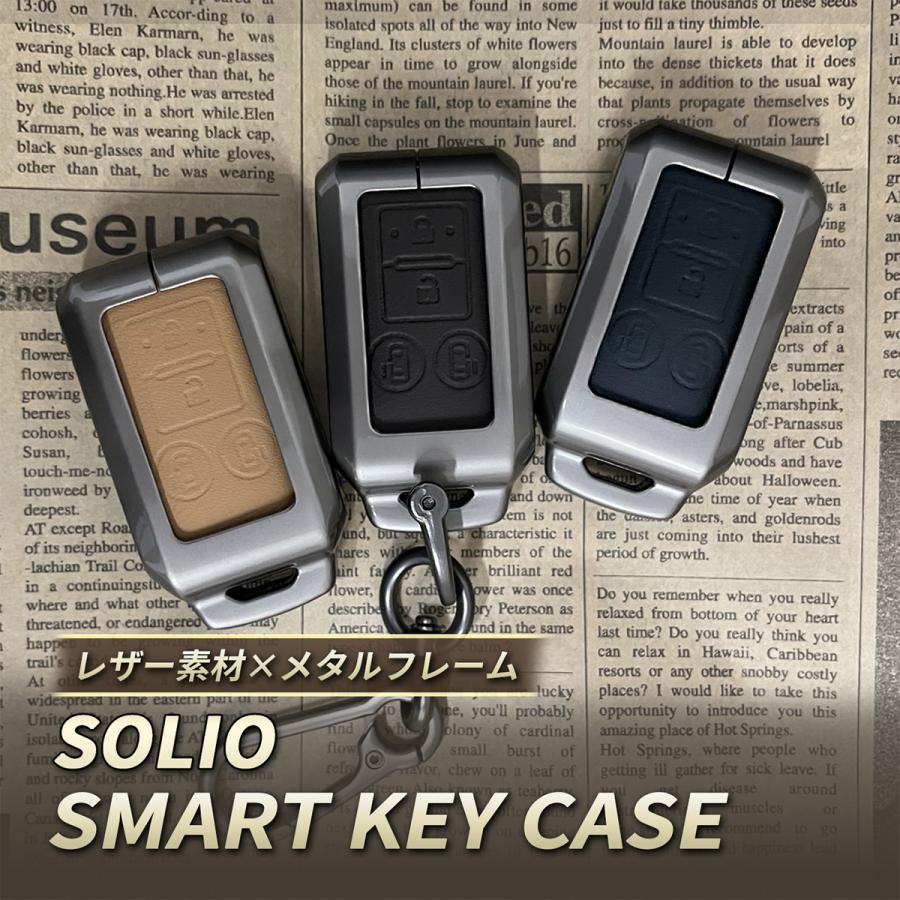 スズキ　スマートキー　4ボタン 5個 ⑤ ソリオ キーケース スマートキーケース レザー メタル スズキ 4ボタン