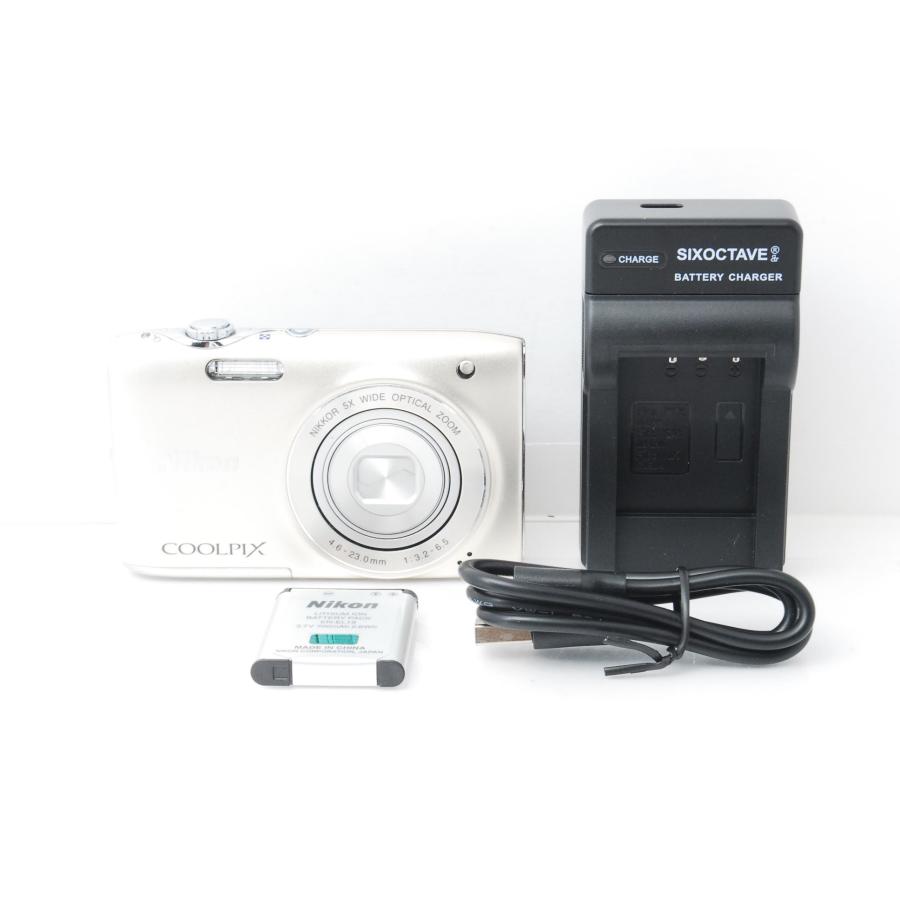 美品Nikon COOLPIX S3100 シルバー コンパクトデジタルカメラ COOLPIX S Nikon ニコン S3100 シャンパンシルバー : 山ウサギ