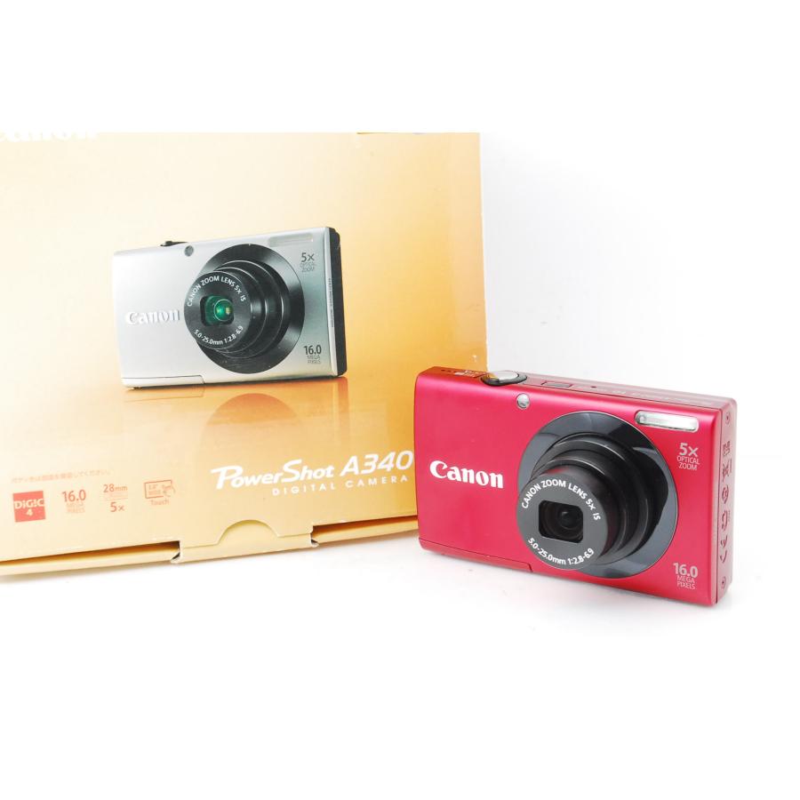 PowerShot Canon キヤノン A3400 IS レッド : 山ウサギカメラ - 通販