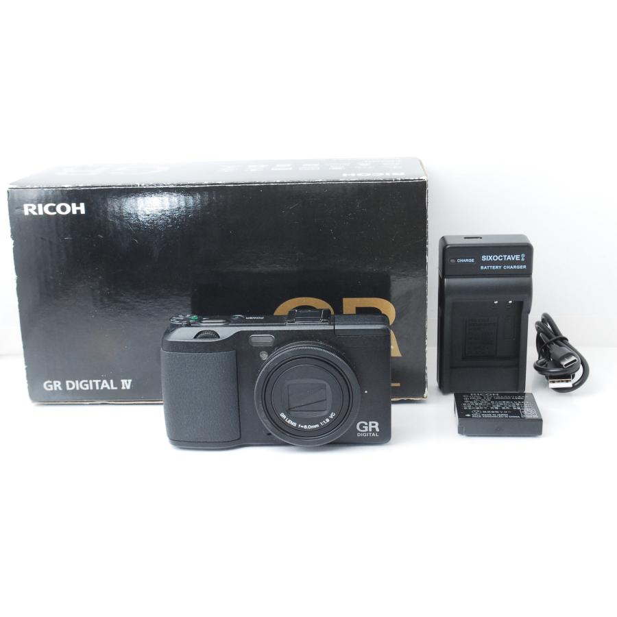 【ショット数極少】RICOH GR DIGITAL IVブラック　付属品全部あり RICOH GR リコー DIGITAL IV ショット数1728回 元箱付き : 山ウサギ