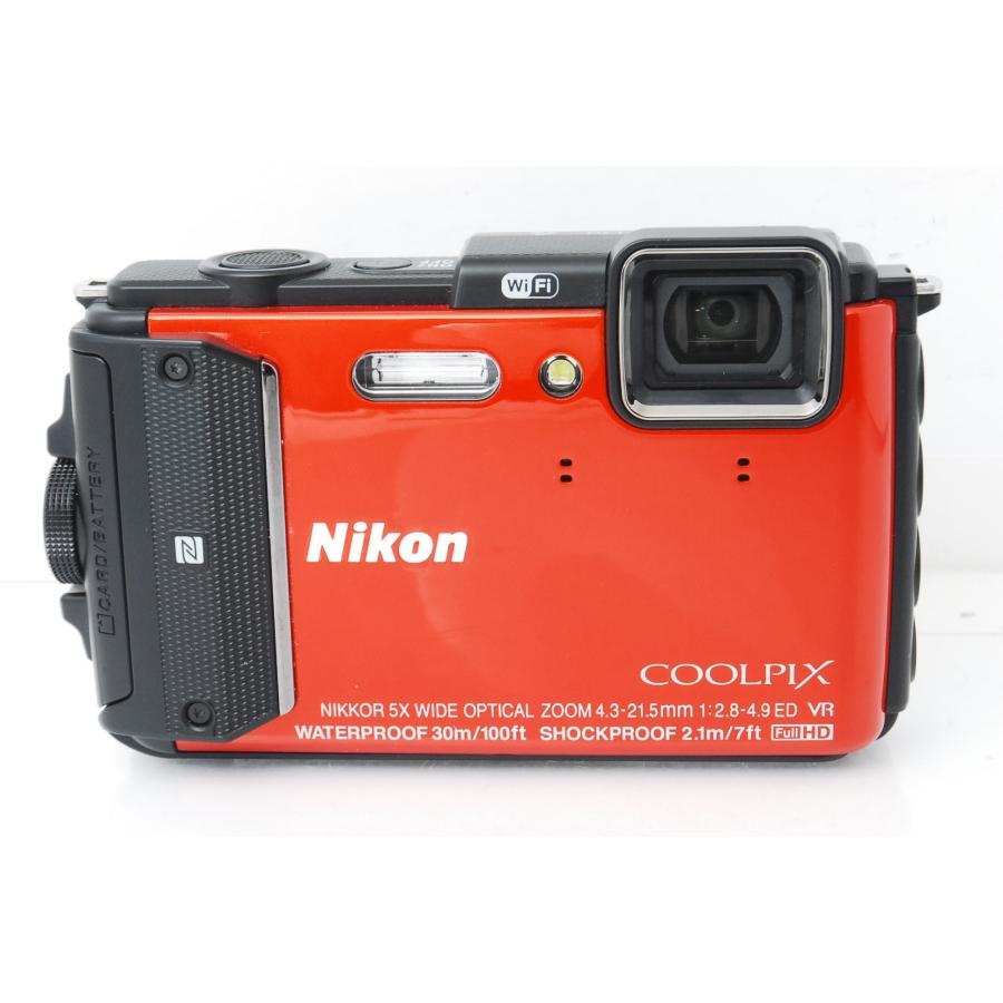 Nikon COOLPIX W300 本体 オレンジ 防水 耐衝撃 防水 ニコンカメラ ベストセラー 商品家電 - Nikon防水デジタルカメラ