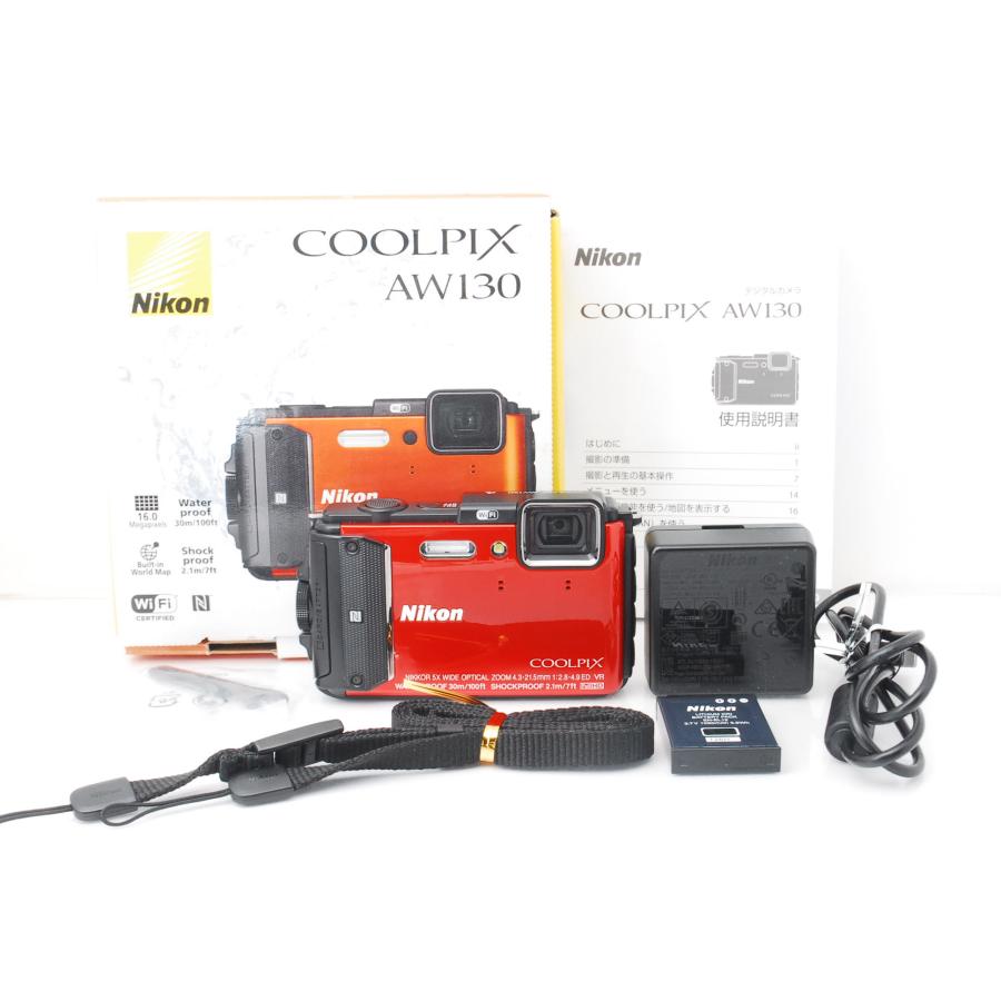 COOLPIX A Nikon ニコン AW130 オレンジ 防水カメラ : 山ウサギカメラ 