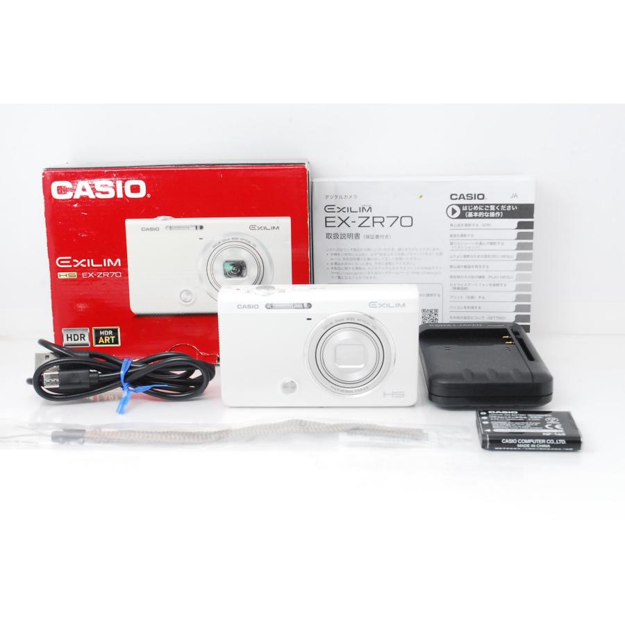 HIGH SPEED EXILIM CASIO カシオ EX-ZR70 ホワイト エクシリム : 山