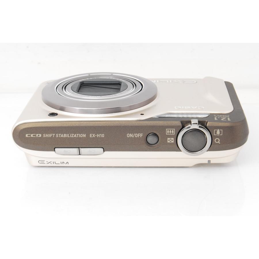 美品/動作確認済 CASIO EXILIM EX-H10 デジカメ ゴールド EXILIM CASIO カシオ Hi-ZOOM EX-H10 ゴールド : 山ウサギカメラ