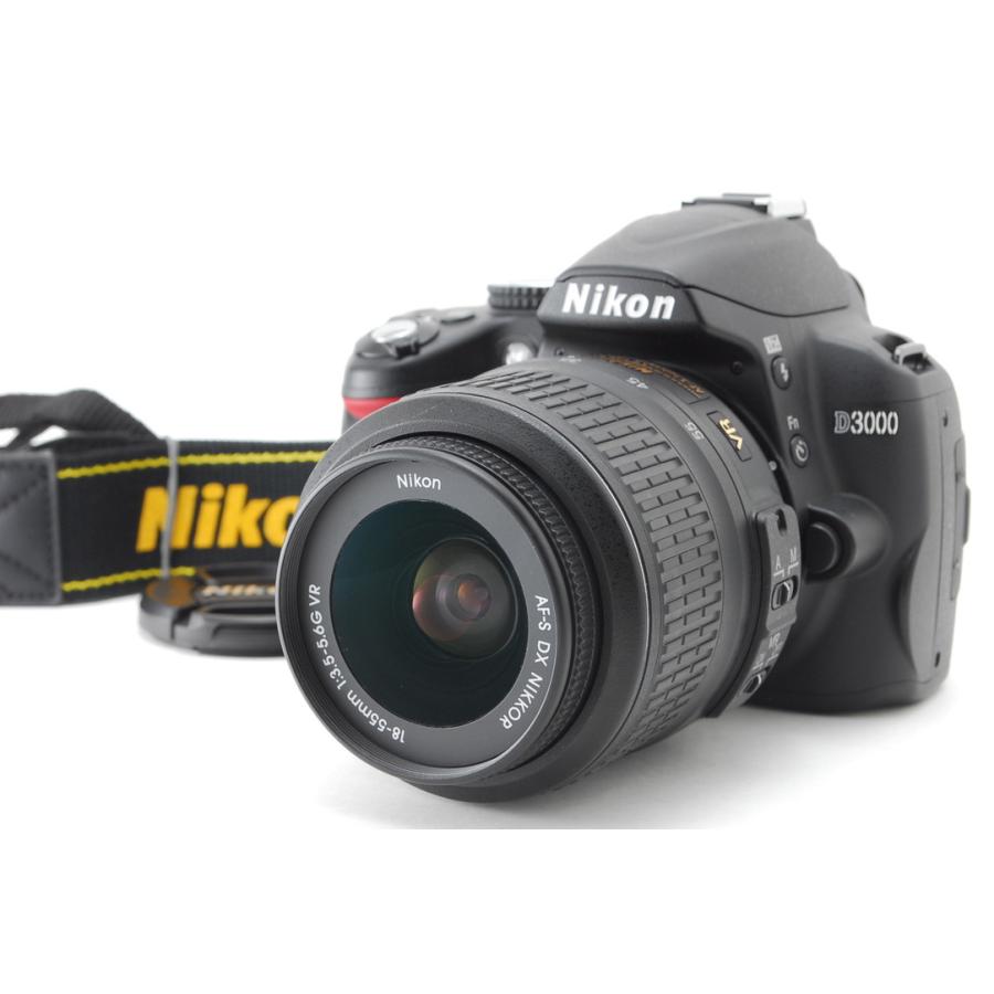 ❤️ニコン デジタル一眼レフ⭐️Nikon D3000 レンズセット❤️ D3000 Nikon ニコン レンズキット 新品SD32GB付き iPhone転送