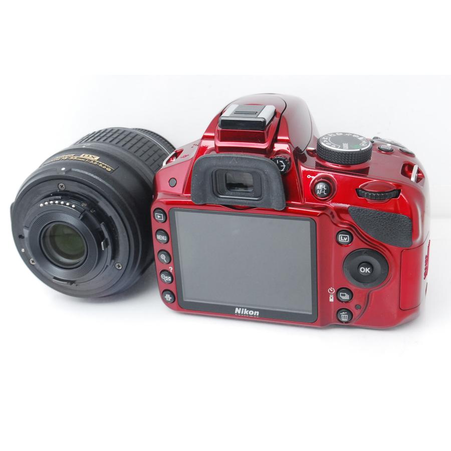 D3000 Nikon ニコン D3200 レッド レンズキット ショット数3982回