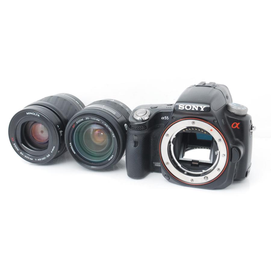 SONY α55 デジタル一眼レフカメラセット α（ソニー） SONY α55 ダブルズームキット 16GBSDカード付き スマホ