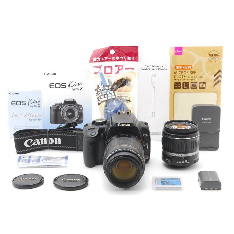 canon EOS kiss X ダブルズームレンズ、CFカード付き