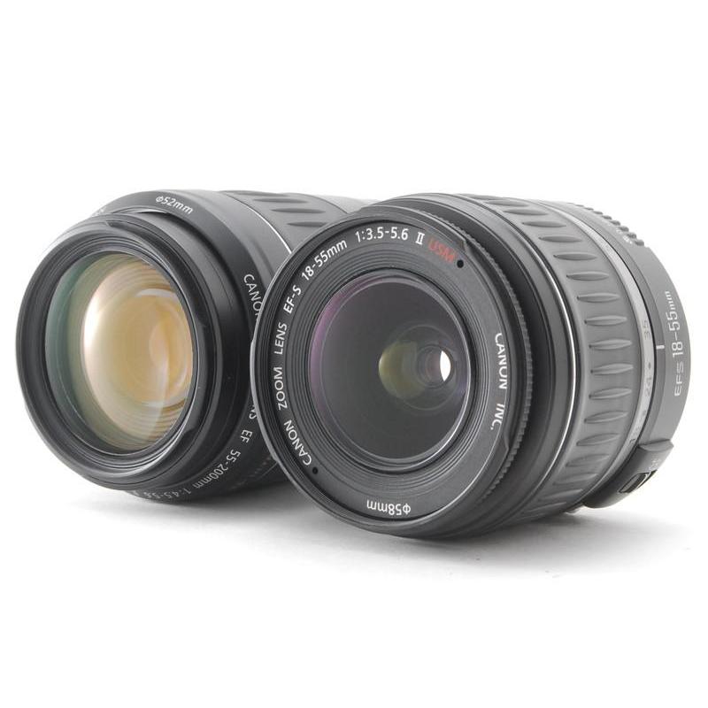 美品　一眼レフ　canon EOS Ｘダブルレンズ　wi-fi  SD 16GB EOS Kiss Canon キヤノン X ダブルズームキット CFカード16GB付き