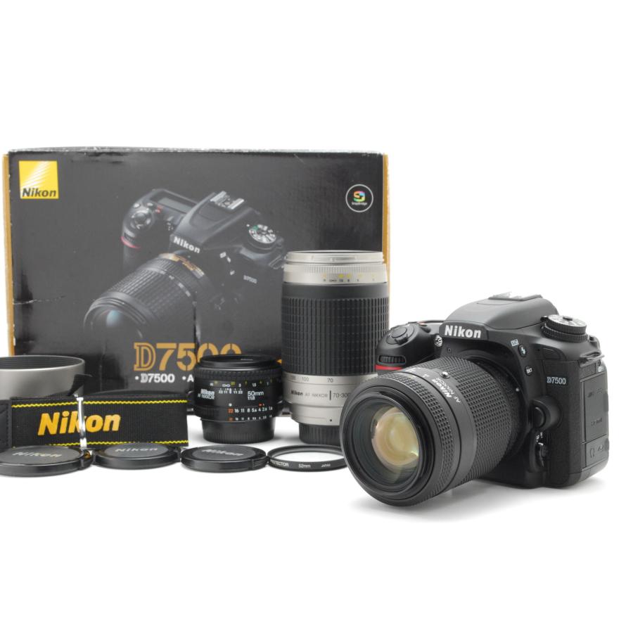 D7000 D7000 ニコン Nikon D7500 ダブルレンズセット 美品 32GB 新品SD