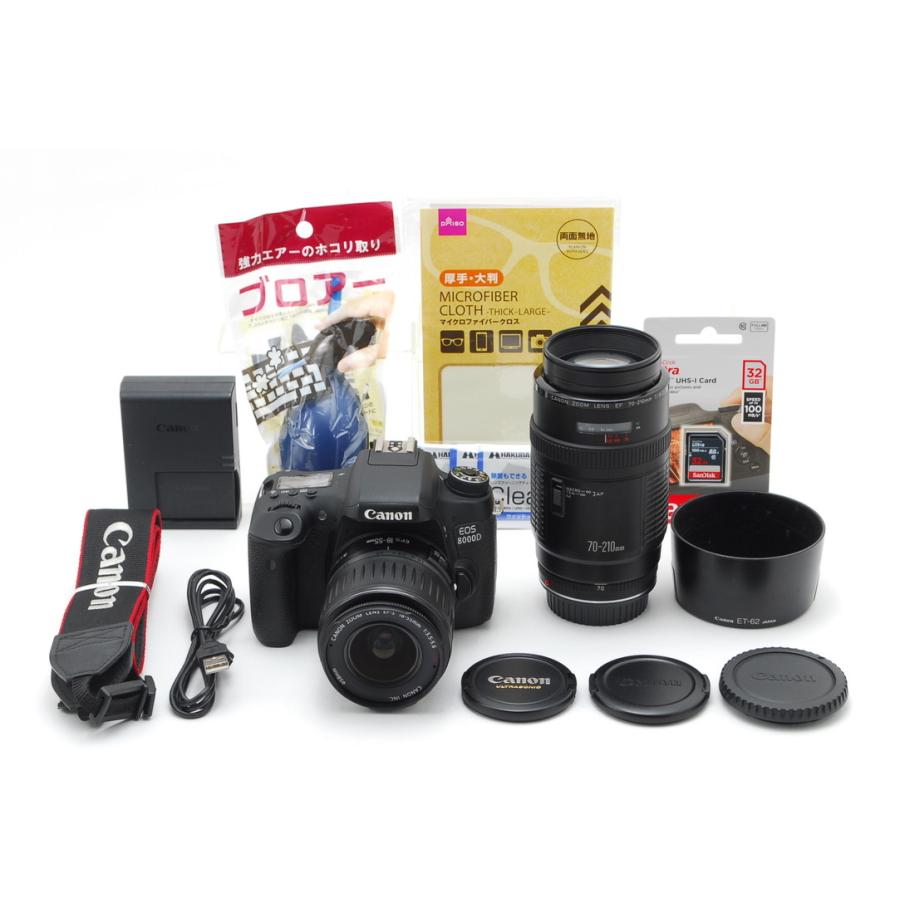 EOS 8000D Canon キヤノン ダブルズームキット 新品SD32GB付き EOS 8000D Canon キヤノン ダブルズームキット 新品SD32GB付き