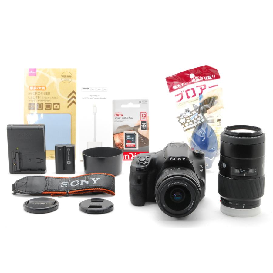 α（ソニー） SONY ソニー α58 ダブルズームキット 新品SD32GB付き  
