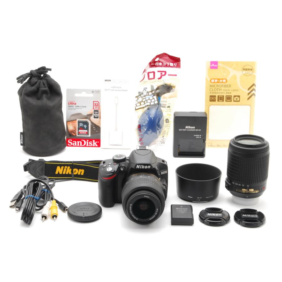 Nikon D3200 ダブルズームキット 25日まで掲載します！ Amazon | Nikon デジタル一眼レフカメラ D3200 200mmダブル