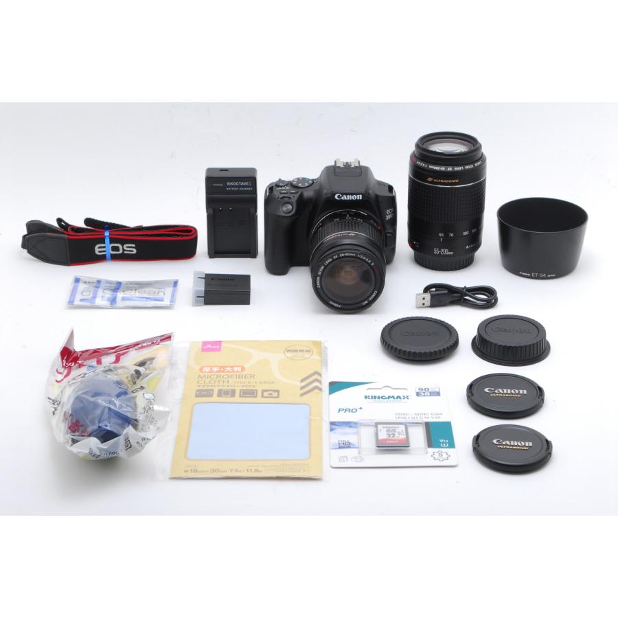 EOS Canon キヤノン 200D II ダブルズームキット 新品SD32GB付き
