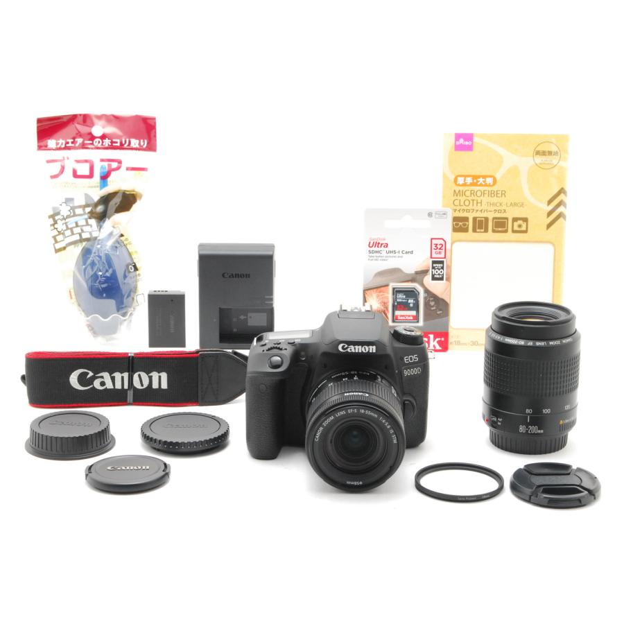 Canon キヤノン EOS 9000D ダブルズームキット 新品SD32GB付き Canon キヤノン EOS 9000D ダブルズームキット 新品SD32GB付き