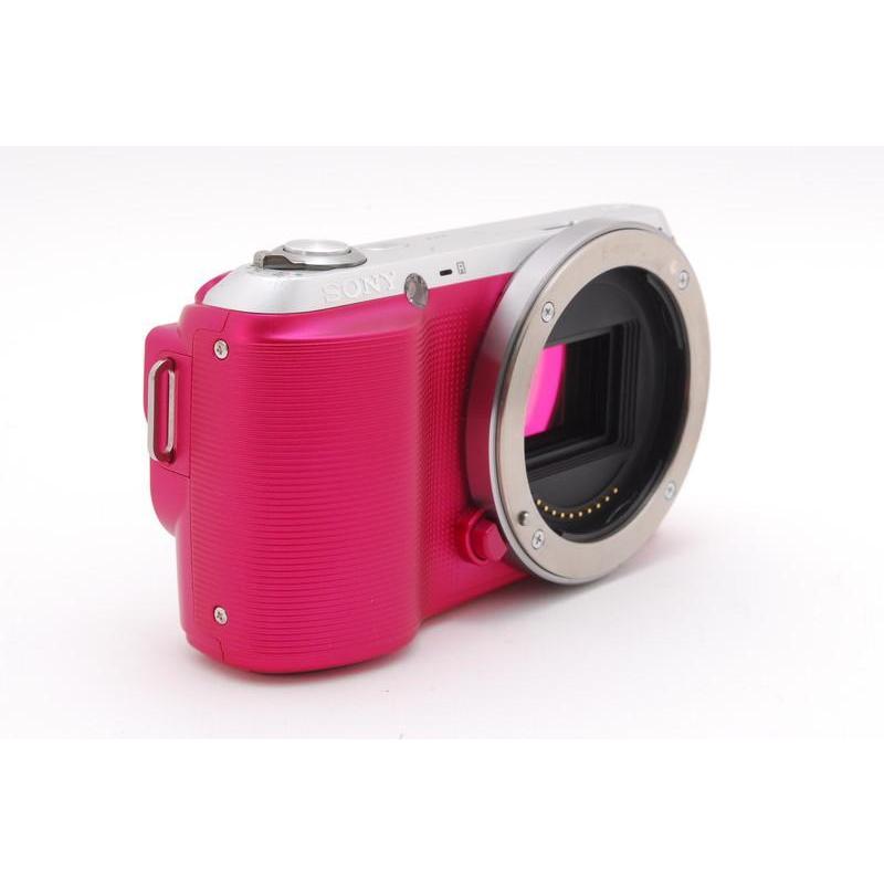 SONY NEX-C3 ピンクスマホ転送セット NEX SONY ソニー NEX-C3 ピンク レンズキット 新品SD16GB付き