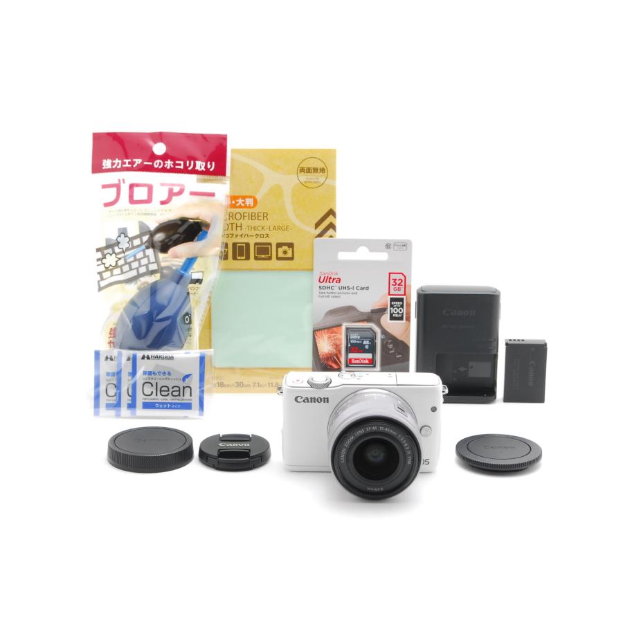 Canon キヤノン EOS M10 ホワイト レンズキット 新品SD32GB付き｜mrabbit-camera｜02