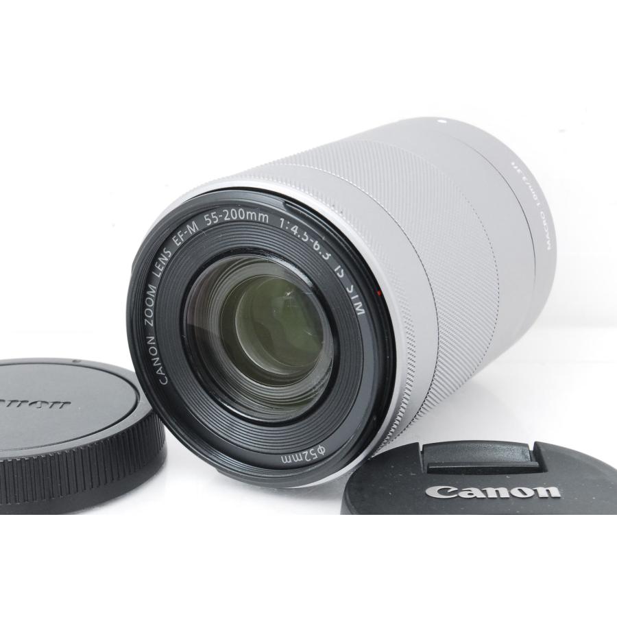 EF-M Canon キヤノン 55-200mm F4.5-6.3 IS STM シルバー 手ぶれ補正