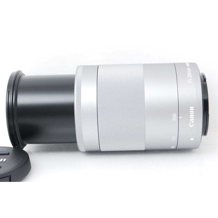 EF-M Canon キヤノン 55-200mm F4.5-6.3 IS STM シルバー 手ぶれ補正