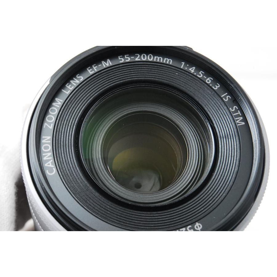 EF-M Canon キヤノン 55-200mm F4.5-6.3 IS STM シルバー 手ぶれ補正