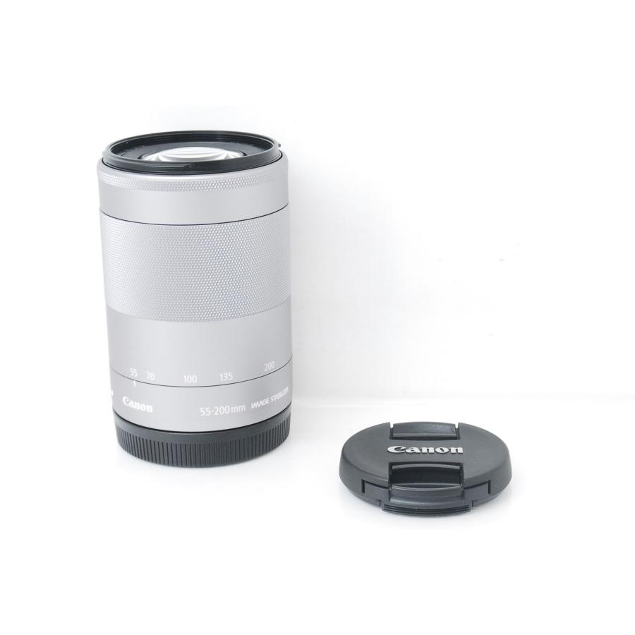 EF-M Canon キヤノン 55-200mm F4.5-6.3 IS STM シルバー 手ぶれ補正