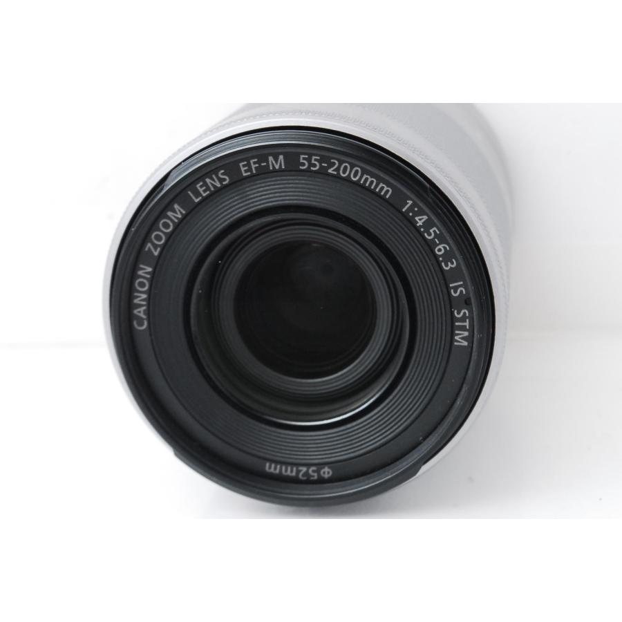EF-M Canon キヤノン 55-200mm F4.5-6.3 IS STM シルバー 手ぶれ