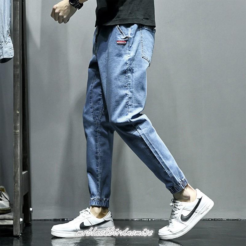 ハロンパンツ メンズ デニムパンツ ジーンズ スキニーデニム テーパード アンクルパンツ 欧米風 ダンス ストレッチ 流行デザイン Fa1521 Mr Blackbird No Mise 通販 Yahoo ショッピング