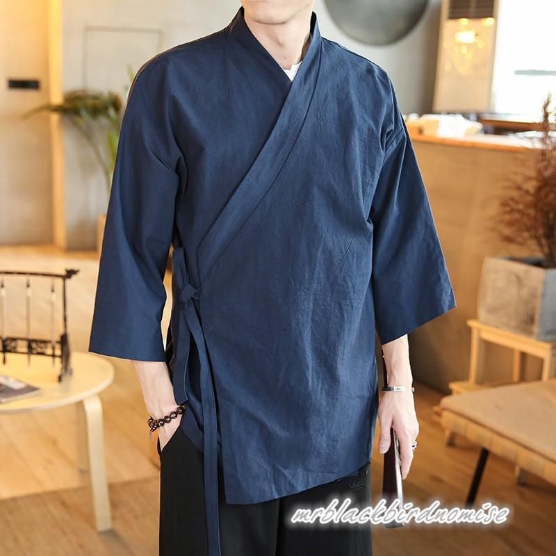 New 羽織 セットアップ メンズ 着物 七分袖 浴衣風 甚平 2点セット Www Anavara Com