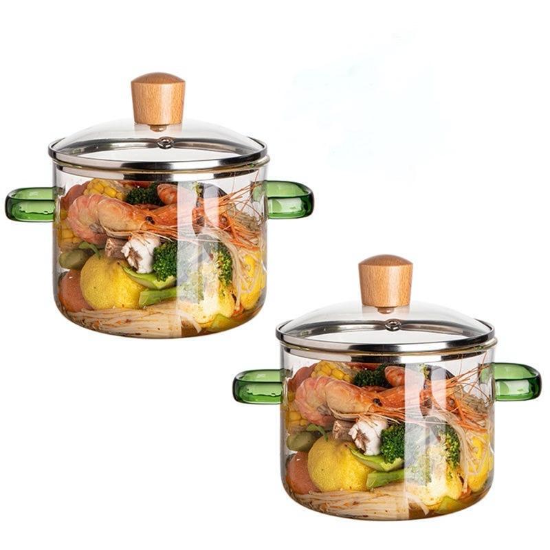 透明鍋 スープ鍋 ガラス 耐熱ポット ボウル 調理ツール ミニ鍋 実験