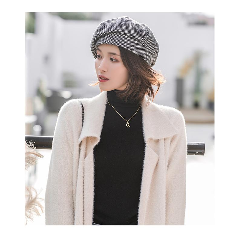 ベレー帽  レディース帽子 ハット  防寒 小顔効果 春秋冬 バスクベレー帽　オシャレ　頭周囲56-58CM　ファッション小物　母の日 千鳥 小格子 通勤 通学 |  | 16