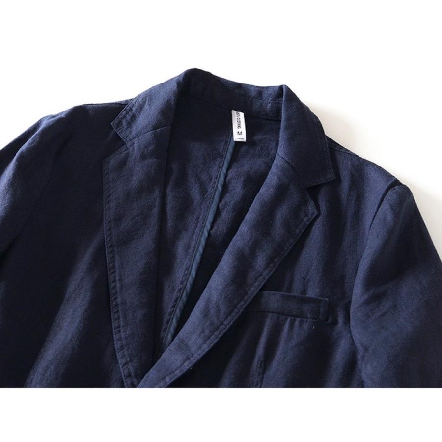 リネンジャケット テーラードジャケット メンズ ブレザー 麻100