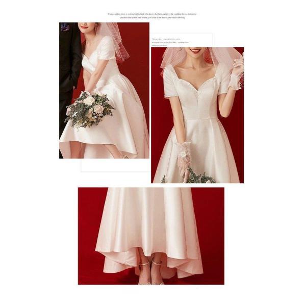ウェディングドレス フォトウェディング 二次会 花嫁 白 ワンピース 結婚式 パーティードレス30代 40代 お呼ばれ 20代 海外挙式 ビーチフォトブライダル 撮影_3