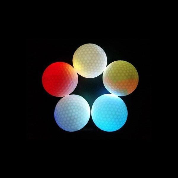 ゴルフボール 光るゴルフボール 発光ゴルフボール 3個 5個セット LED内蔵 ルナボール LEDボールライト LED発光 ８分 ナイターゴルフ｜mrc-shopping｜18