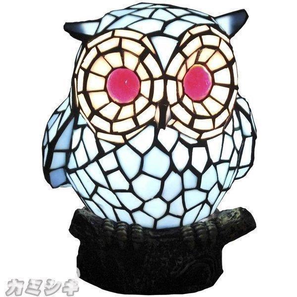 ステンドグラスランプ フクロウ ランプ 小夜灯 ベッドサイド ステンドグラスランプ フクロウ ランプ 小夜灯 ベッドサイド