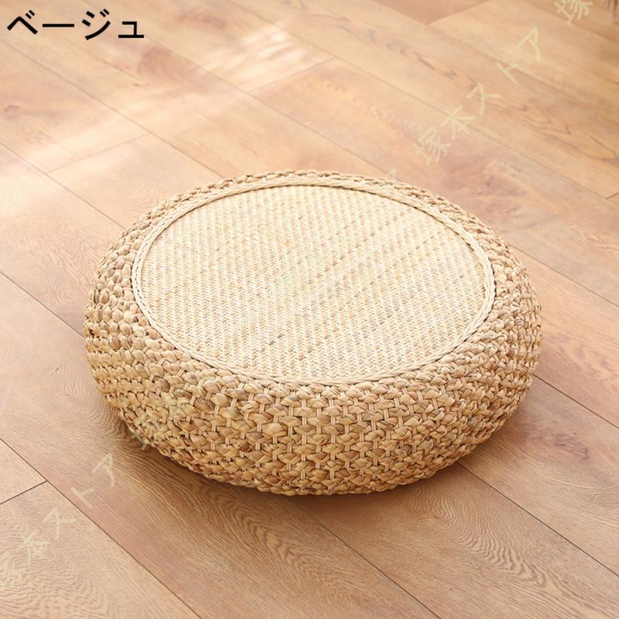 丸形 座布団 シーグラス い草 座布団 厚さ17CM い草の座布団 い草 井草 イグサ 伊草 おしゃれ ざぶとん クッション シートクッション 丸 円形 畳 和風 和室の画像