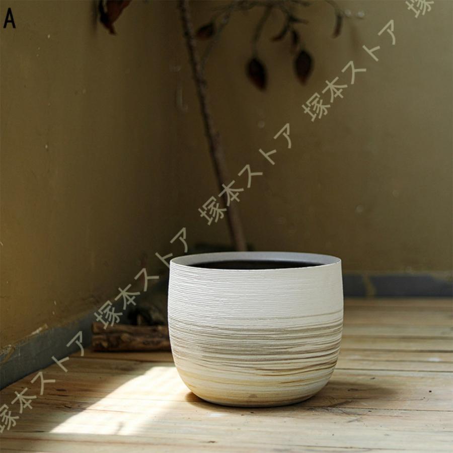 プランター 観葉植物鉢 フラワーポット モダン 北欧 シンプル 排水穴付き プラスチックトレイ付き 通気性 インテリア 円形 おしゃれ クリエイティブ 落地 室内