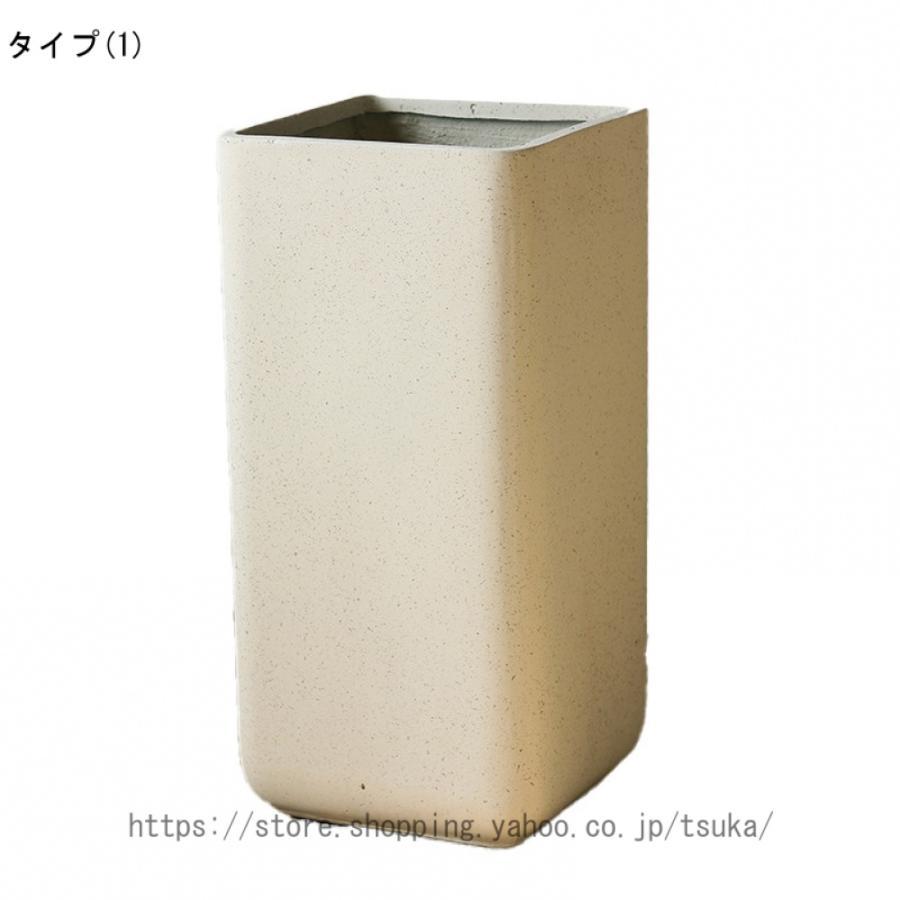 フラワーポット サボテン鉢 多肉植物鉢 セメント 北欧 シンプル 排水孔付き 通気性 オシャレ 大口径 方形 大型 ins風 ガーデニング用品 お洒落 リビング盆栽_2