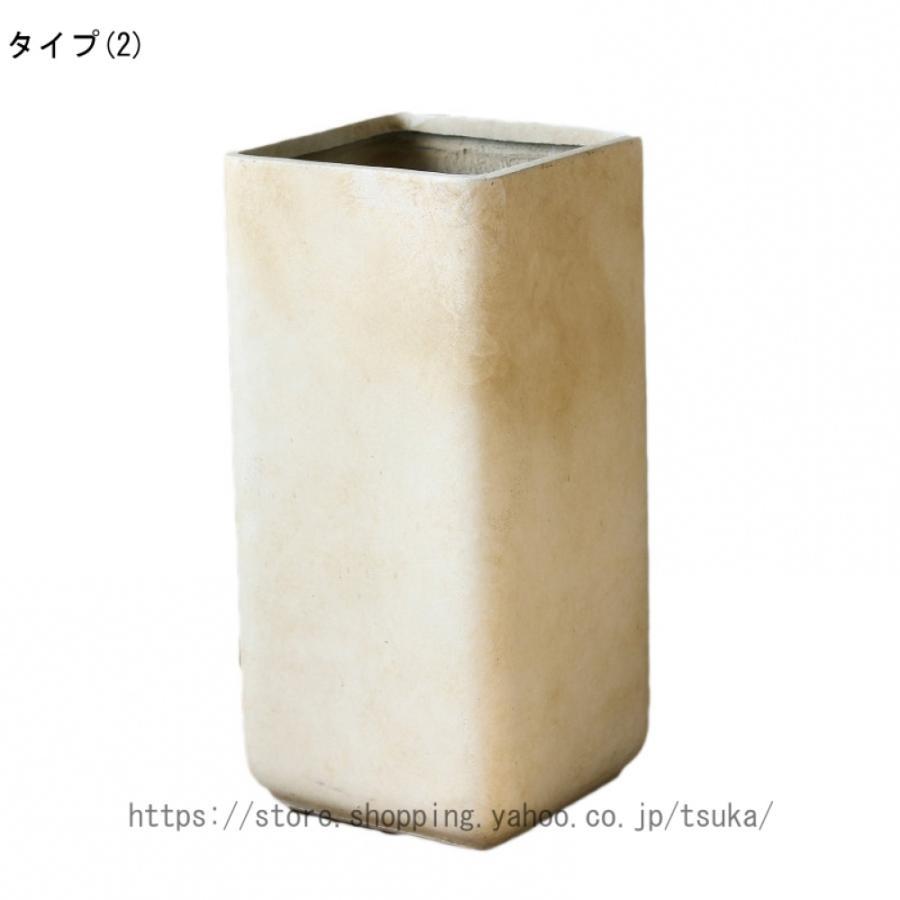 フラワーポット サボテン鉢 多肉植物鉢 セメント 北欧 シンプル 排水孔付き 通気性 オシャレ 大口径 方形 大型 ins風 ガーデニング用品 お洒落 リビング盆栽_3