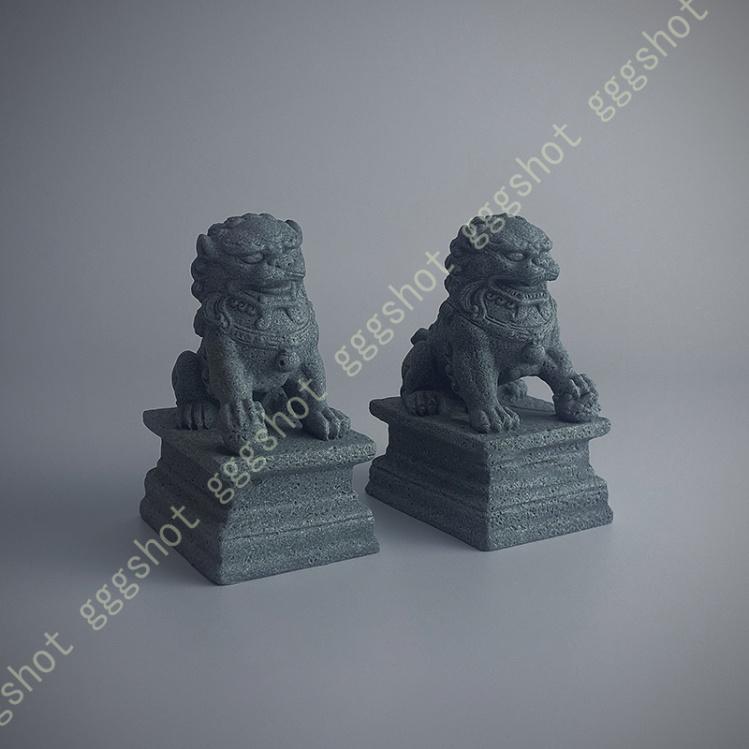 美術品・アンティーク・コレクション 水晶の獅子彫刻付きインテリア装飾