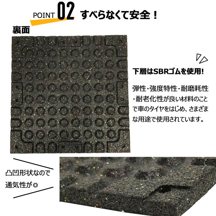 トレーニングマット ジムマット フロアマット 2枚セット BODY RAJA 50×50×2cm 連結パーツ付き 筋トレ ダイエット エクササイズ スポーツ フィットネス｜mrg-japan｜05