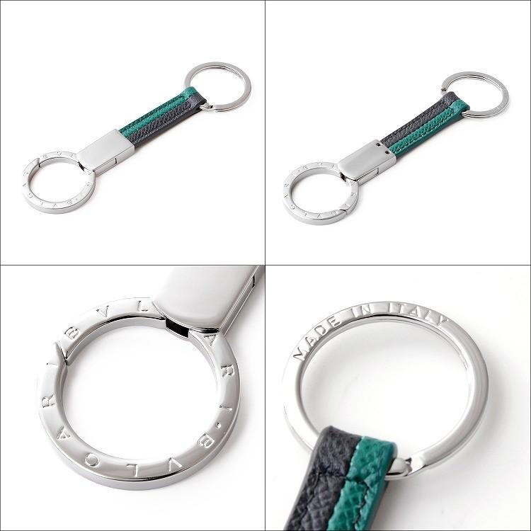 BVLGARI ブルガリ キーリング ダブル キーホルダー カーフレザー BVLGARI ブルガリ キーリング ダブル キーホルダー カーフレザー