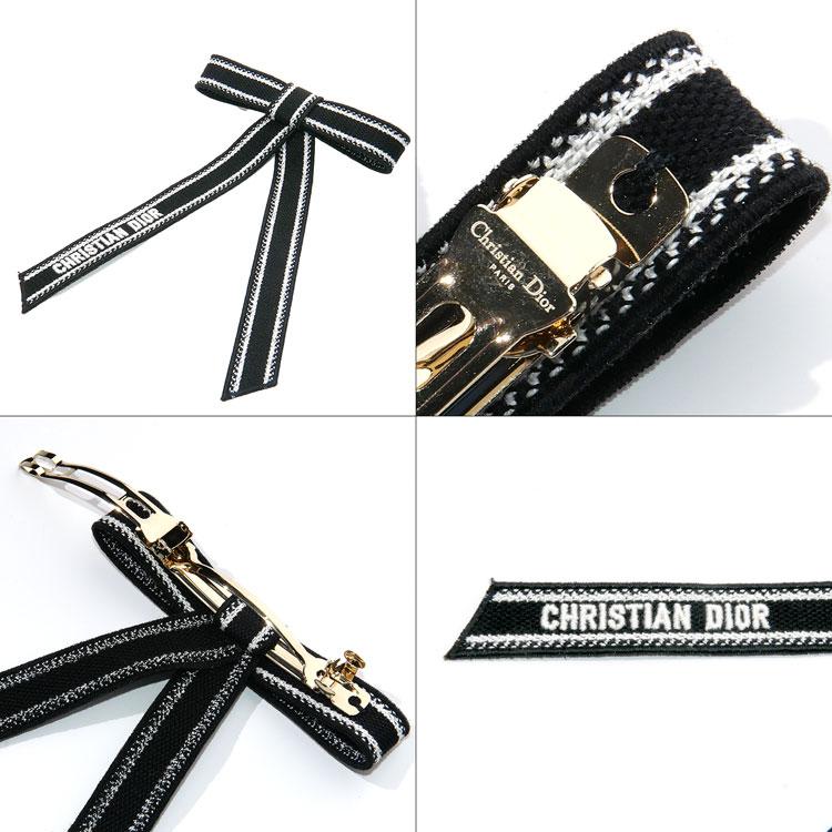 Christian Dior バレッタ リボン エンブロイダリー Twist Christian Dior バレッタ リボン エンブロイダリー Twist